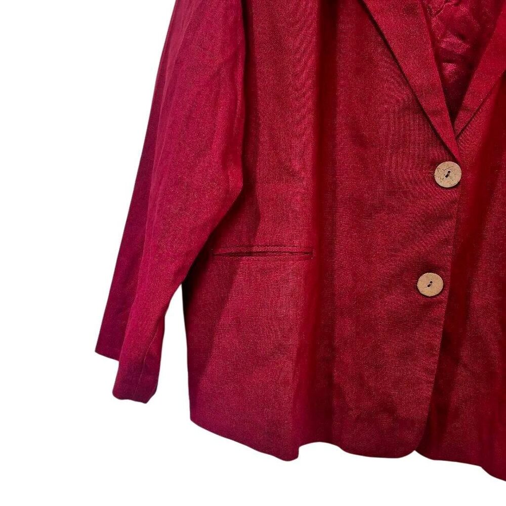 WEARVAST New NWOT Venetian Red Blazer Jacket Satin Lined Plus Size 3XL / XXXL - Picture 4 of 11